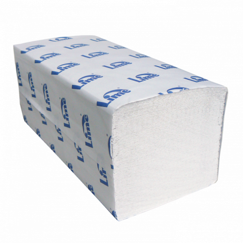 Полотенца бумажные листовые LIME Z-сложение 1-сл.белые 250 листов (20 пачек в коробке)