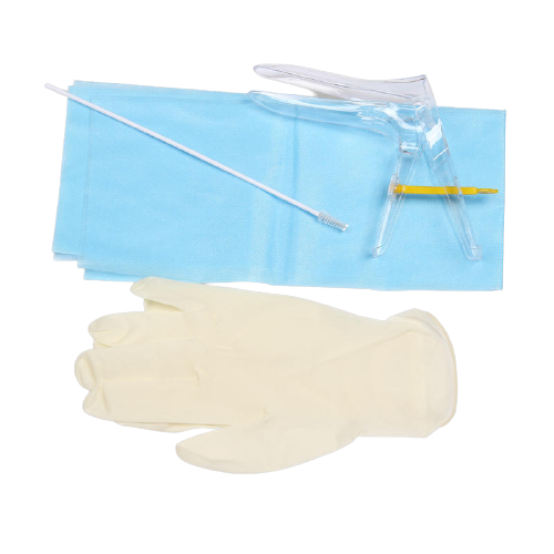 Набор гинекологический (зонд урогенитальный "цитощетка" тип Д2, зеркало по Куско, салфетка, перчатки)