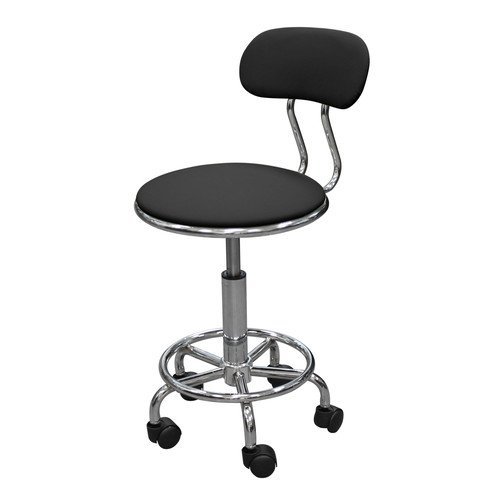 Кресло лабораторное КР04, кольцо-опора для ног, колеса, спинка