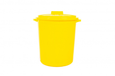 Бак желтый с крышкой для отходов класса Б, 20 л