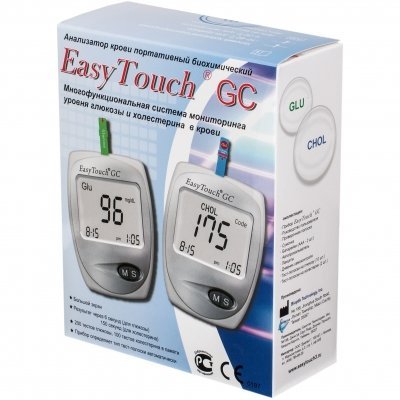 Анализатор глюкозы и холестерина Easy Touch GC, ланцеты 25 шт.